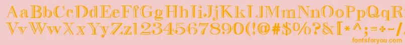 Gresham Font – Orange Fonts on Pink Background