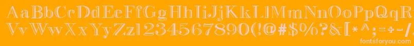 Gresham Font – Pink Fonts on Orange Background