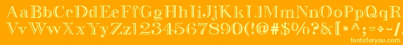 Gresham Font – Yellow Fonts on Orange Background