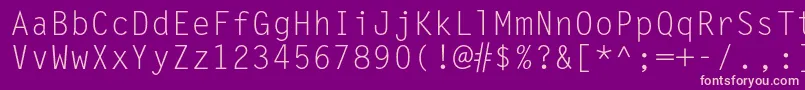 Metronomc Font – Pink Fonts on Purple Background