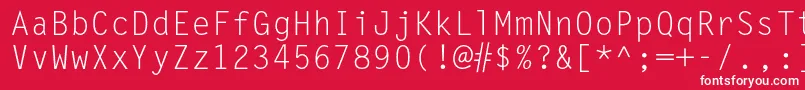 Metronomc Font – White Fonts on Red Background