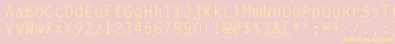 Metronomc Font – Yellow Fonts on Pink Background