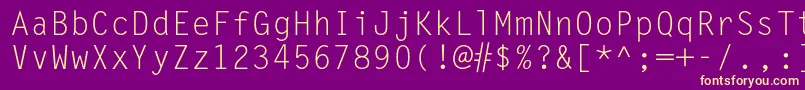 Metronomc Font – Yellow Fonts on Purple Background