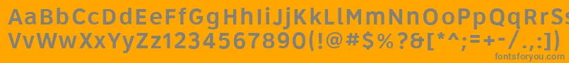 Roadgeek2005Series5wr Font – Gray Fonts on Orange Background