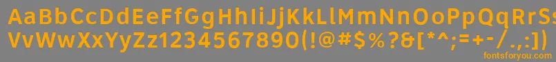 Czcionka Roadgeek2005Series5wr – pomarańczowe czcionki na szarym tle