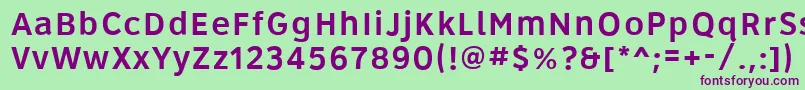 Roadgeek2005Series5wr Font – Purple Fonts on Green Background