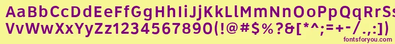 Roadgeek2005Series5wr Font – Purple Fonts on Yellow Background