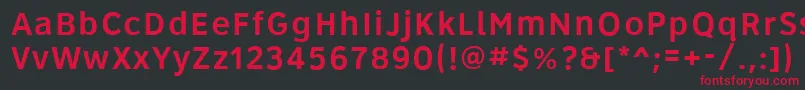 Roadgeek2005Series5wr Font – Red Fonts on Black Background