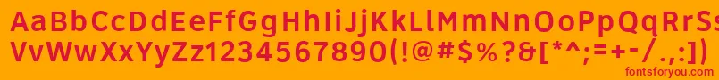 Roadgeek2005Series5wr Font – Red Fonts on Orange Background