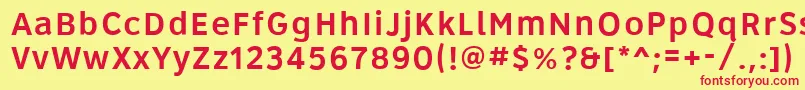 Roadgeek2005Series5wr Font – Red Fonts on Yellow Background