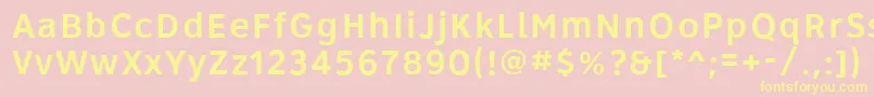 Roadgeek2005Series5wr Font – Yellow Fonts on Pink Background