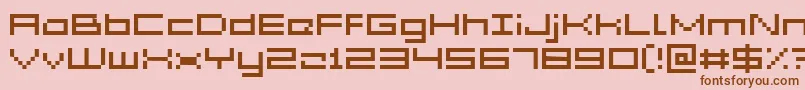 GrixelAcme5Wide Font – Brown Fonts on Pink Background