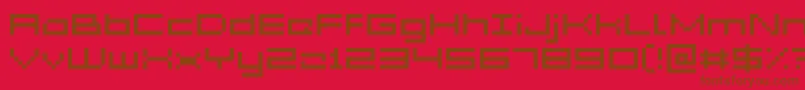GrixelAcme5Wide Font – Brown Fonts on Red Background