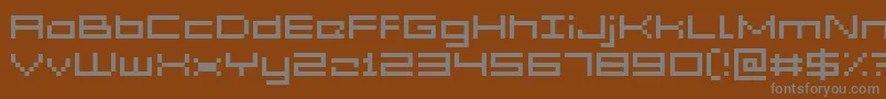 GrixelAcme5Wide Font – Gray Fonts on Brown Background