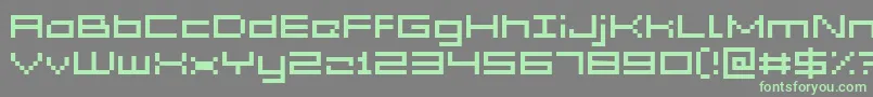 Fonte GrixelAcme5Wide – fontes verdes em um fundo cinza