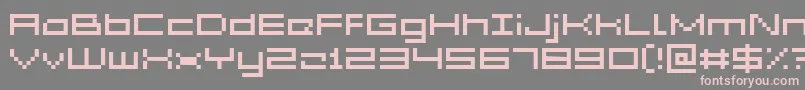 GrixelAcme5Wide Font – Pink Fonts on Gray Background