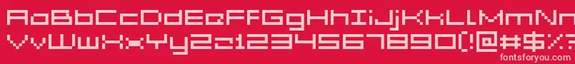 GrixelAcme5Wide Font – Pink Fonts on Red Background
