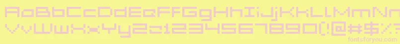 GrixelAcme5Wide Font – Pink Fonts on Yellow Background