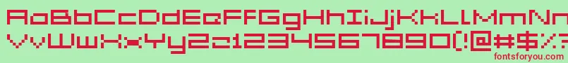 GrixelAcme5Wide Font – Red Fonts on Green Background