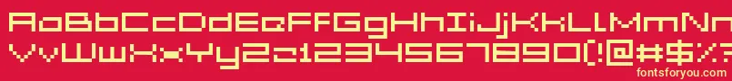 GrixelAcme5Wide Font – Yellow Fonts on Red Background