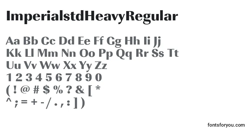 Czcionka ImperialstdHeavyRegular – alfabet, cyfry, specjalne znaki
