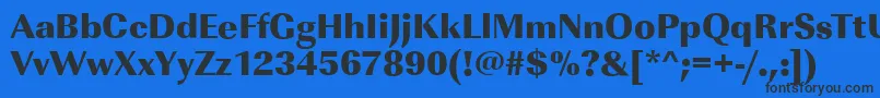 ImperialstdHeavyRegular Font – Black Fonts on Blue Background