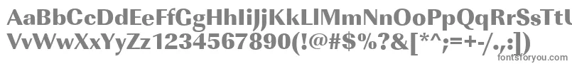 ImperialstdHeavyRegular-fontti – harmaat kirjasimet valkoisella taustalla