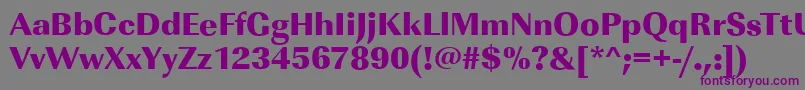 ImperialstdHeavyRegular Font – Purple Fonts on Gray Background