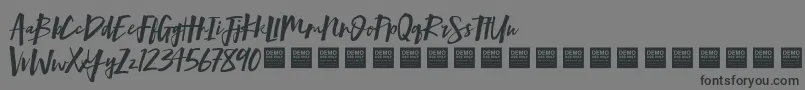 MindRushDemo-Schriftart – Schwarze Schriften auf grauem Hintergrund