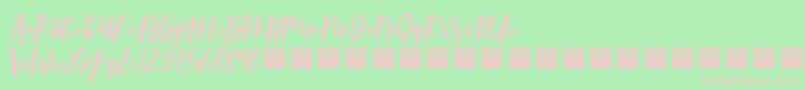 MindRushDemo Font – Pink Fonts on Green Background