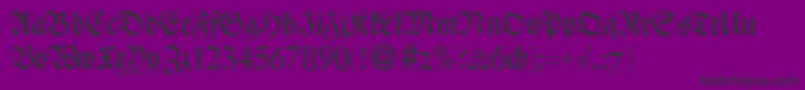 ZenturydbBold-Schriftart – Schwarze Schriften auf violettem Hintergrund