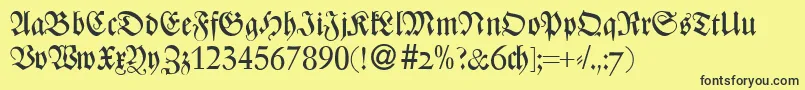 ZenturydbBold Font – Black Fonts on Yellow Background