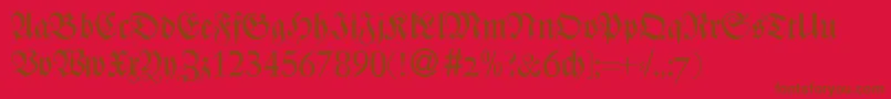 ZenturydbBold Font – Brown Fonts on Red Background