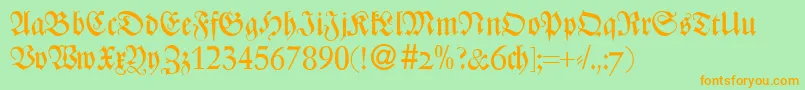 ZenturydbBold Font – Orange Fonts on Green Background