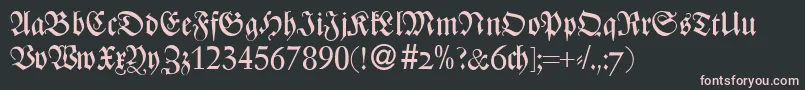 フォントZenturydbBold – 黒い背景にピンクのフォント