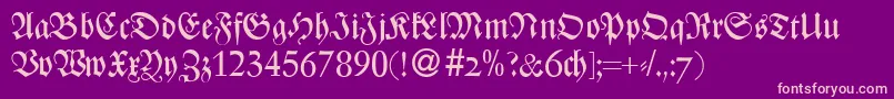 ZenturydbBold Font – Pink Fonts on Purple Background