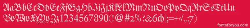 フォントZenturydbBold – 赤い背景にピンクのフォント