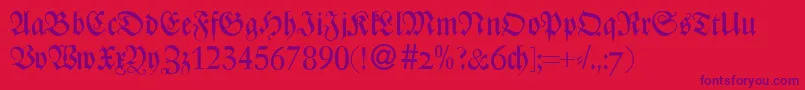 ZenturydbBold Font – Purple Fonts on Red Background