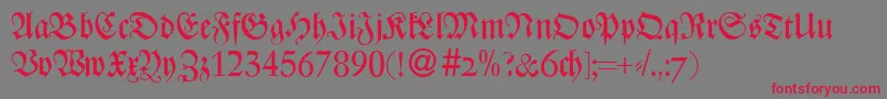 ZenturydbBold Font – Red Fonts on Gray Background