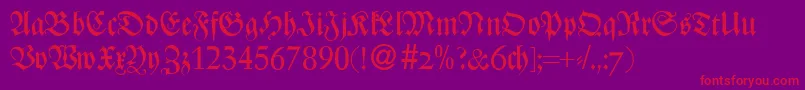 ZenturydbBold Font – Red Fonts on Purple Background