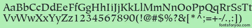 GlossaryMediumSsiMedium Font – Black Fonts on Green Background