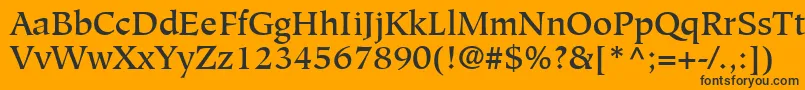 GlossaryMediumSsiMedium Font – Black Fonts on Orange Background