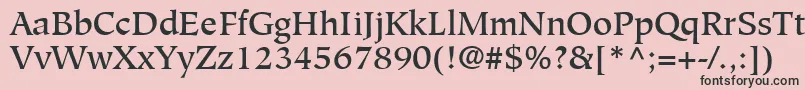 GlossaryMediumSsiMedium Font – Black Fonts on Pink Background