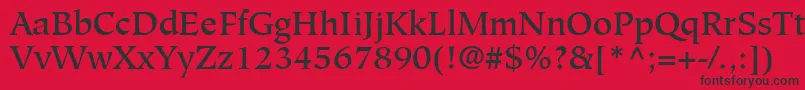 GlossaryMediumSsiMedium Font – Black Fonts on Red Background