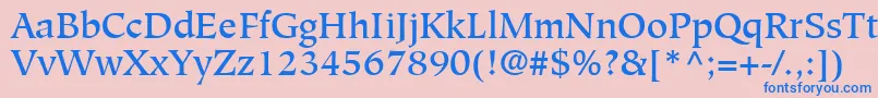 GlossaryMediumSsiMedium Font – Blue Fonts on Pink Background