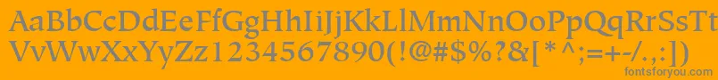 GlossaryMediumSsiMedium Font – Gray Fonts on Orange Background