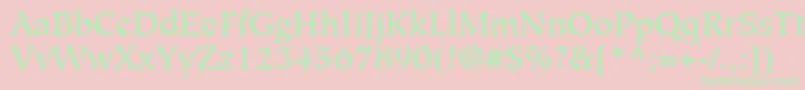 GlossaryMediumSsiMedium Font – Green Fonts on Pink Background