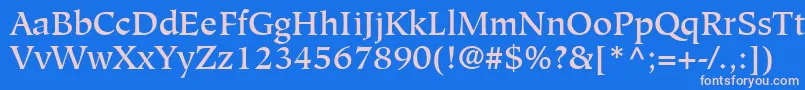 GlossaryMediumSsiMedium Font – Pink Fonts on Blue Background