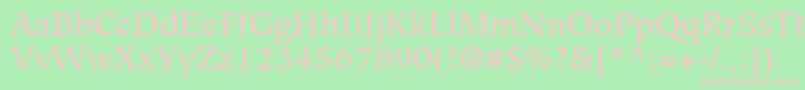 GlossaryMediumSsiMedium Font – Pink Fonts on Green Background