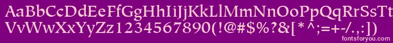 GlossaryMediumSsiMedium Font – Pink Fonts on Purple Background